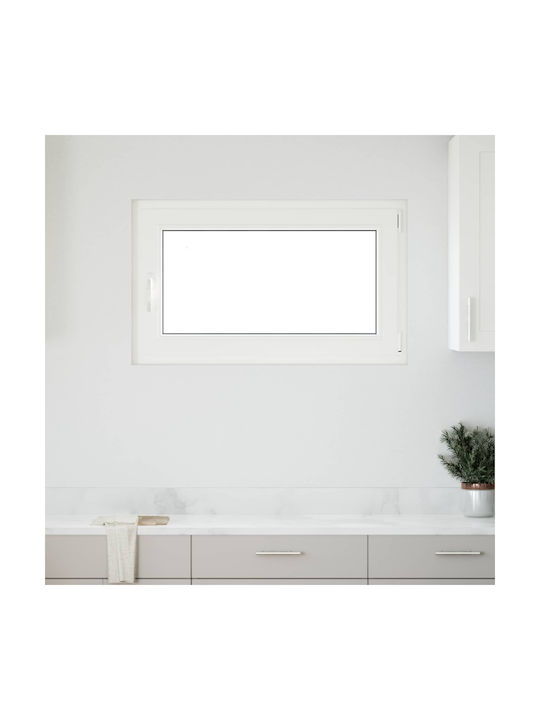 vidaXL Hinged PVC Window Risor P100xH70cm