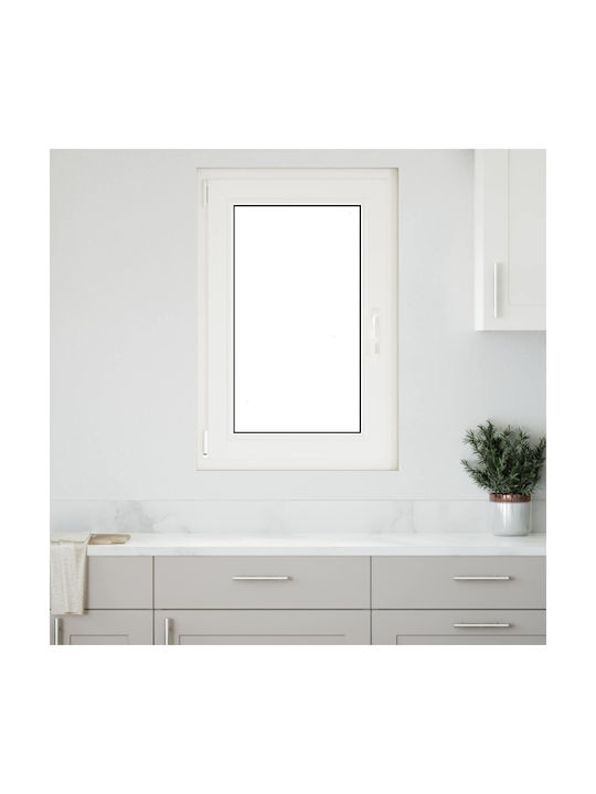 vidaXL Hinged PVC Window W60xH100cm