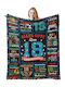18th Birthday Gift Furry Single Blanket 150x130cm Multicolour
