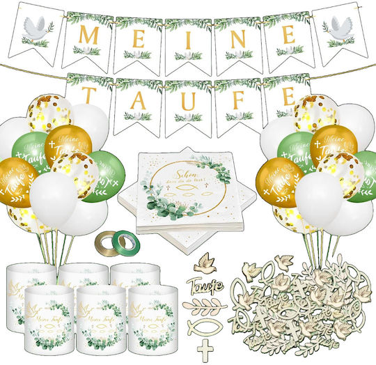 Zusammensetzung mit 24 Luftballons Zahlen Weiße