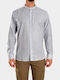 Long Sleeve Linen Shirt in Regular Fit Light Blue