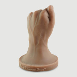 Μπουνιά Fisting Σιλικόνης Closed Fist Medium Platinum Silicone Fisting Dildo 12,70 Cm Ανοιχτό Καφέ