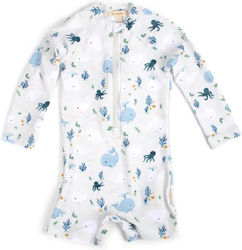 Filibabba Kinder Badebekleidung Einteilig Mit langen Ärmeln Blau