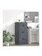Metal Office Drawer With Lock Anthracite 45.5x42x106.5cm