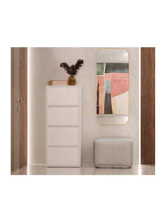 Büroaufbewahrungsschublade Alma Holz Weiß 50x40...