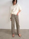 Women's Jean Pants in Wide Leg Style Brown