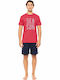Ulisse Sommer Herrenpyjama Rote
