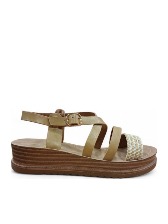 Sabino Damen Anatomische Flatforms Beigen Sandalen
