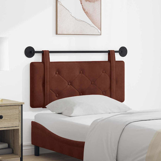 vidaXL Leather Brown Bed Headboard Cushion 100x40cm