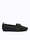 Δερμάτινα Γυναικεία Loafers σε Μαύρο Χρώμα