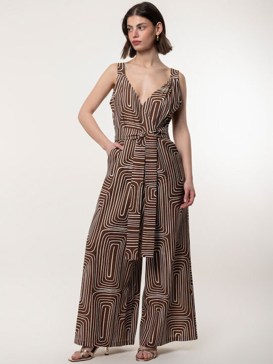 Women's Sleeveless One-piece Jumpsuit Multicolour 57-25-004A-1