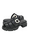 Midal Leather Women's Flat Sandals Black