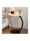 Round White Metal Side Coffee Table W40xL40xH60cm