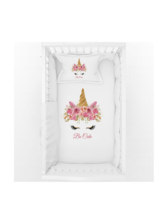 Bonjour Bebe Set Baby Crib Cotton White Sheets