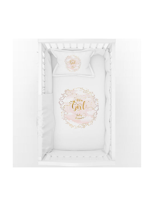 Bonjour Bebe Set Baby Crib Cotton White Sheets