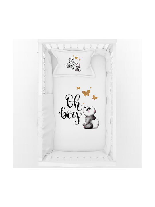 Bonjour Bebe Set Baby Crib Cotton Sheets Boy White