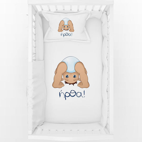 Bonjour Bebe Set Baby Crib Cotton White Sheets