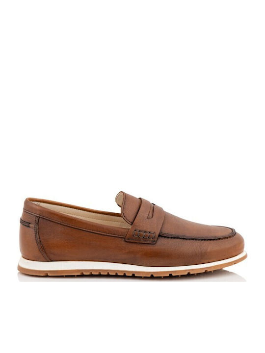 Boxer Δερμάτινα Ανδρικά Loafers σε Ταμπά Χρώμα