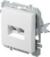 XO Pw Logiq Telephone Socket with Frame Double