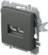 Tel Socket Ks Double 2x RJ11 6/4 At XO Logiq