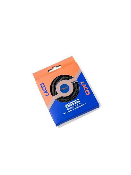Sparco Κορδόνια Παπουτσιών Στρογγυλά Πολυεστερικά Μαύρα 2τμχ 120cm Bat0024b0k01120