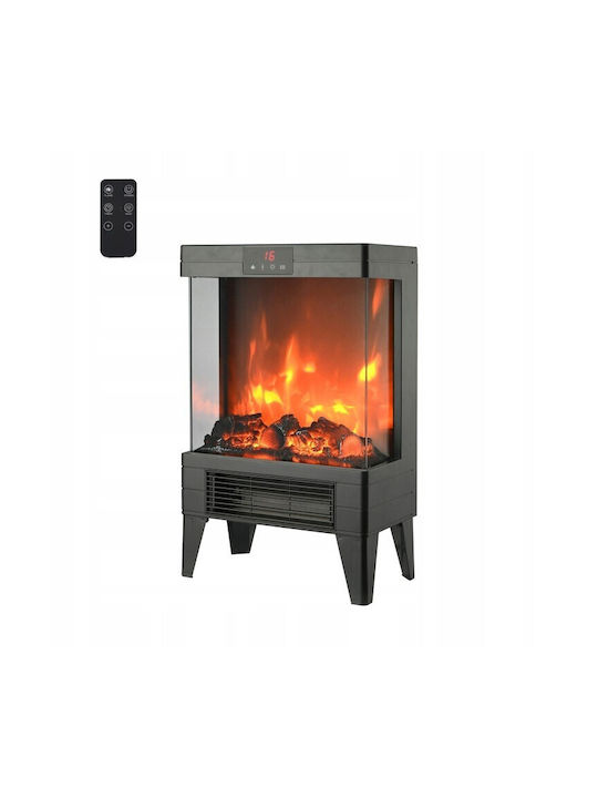 Подова Електрическа Камина 2000W 32x18cm Черна