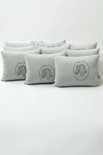 SteweHome Set of 8 Bed Pillows Avocado Lux Orthopedic with Zipper Washable Green 50x70cm