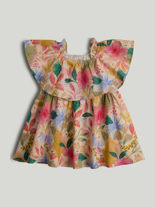 Mädchenkleid Blumen Tropisch