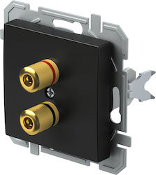 Priză Audio 2xRCA Negru XO Logiq
