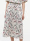 Linen Midi Skirt Leopard Leopard Baroque