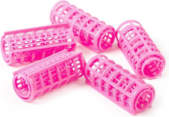 Plastic Hair Rollers Cold Wave Rods 25mm in Multicolour 5 Pieces