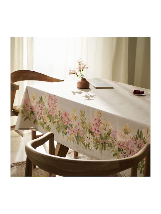 Gofis Home Stain Resistant Tablecloth Feaven 414 Ecru 140x260cm