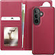 Mayaxess 2-in-1 Wallet Case Galaxy S26 Plus Detachable Shell Red