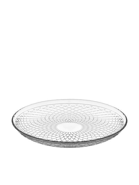 Kadax Serving Plate Desert Glass Transparent with Diameter 17.5cm 2 Pieces