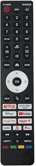 Compatible Remote Control for Samsung, LG, Sony, Philips, Panasonic, Blaupunkt, Telefunken, Grundig, JVC, Sharp, Hitachi, Toshiba, Beko, Hisense, TCL, Haier, Vestel and Skyworth TVs