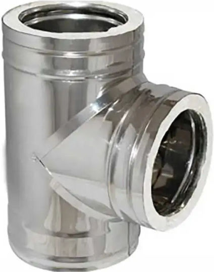T-Piece 90° Inoxidabil Dublu Perete Inox Φ180-230