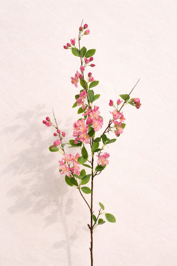 Κλαδι Ροζ Ανθη Μηλιας 0x0x126cm Μονόχρωμο Evergreens