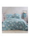 Rythmos Diva Linie Σετ Σεντόνια Μονά με Λάστιχο 105x205+25εκ. Μπλε (3τμχ)