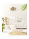 Nima Three-Seater Sofa Throw Chenille 180x300cm Beige