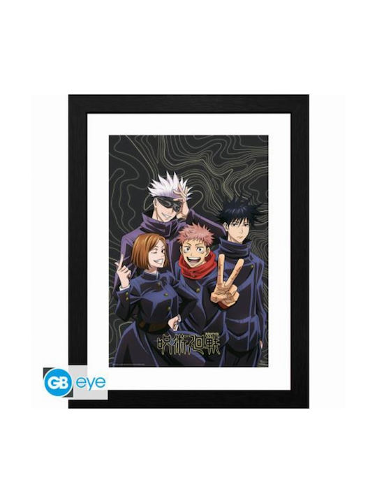 Jujutsu Kaisen Wooden Framed Print "team Picture" 30x40 Gbydco591