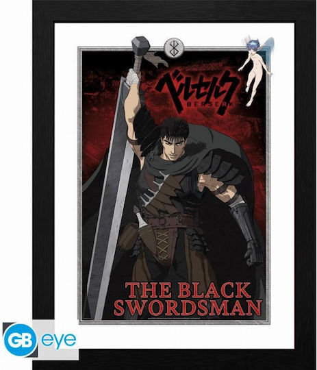 Berserk Дървена Рамка С Принт Fsc Mix "Black Swordsman" 30x40 Gbydcoa010
