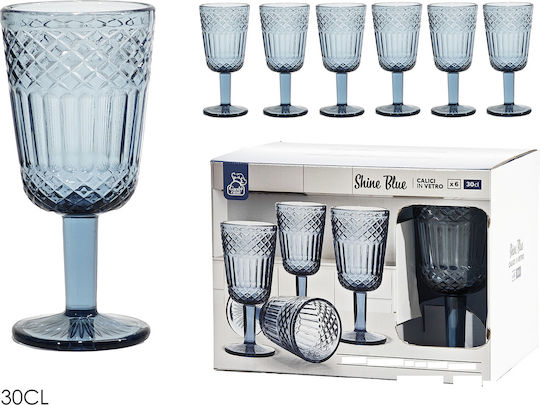 ArteLibre Set Brillen Wasser Glas Blau 6Stücke