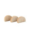 Beauty Home 3 Wooden Bases Curved Tags 4x6x1.5cm