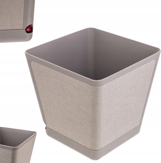 Kadax Γλάστρα Beige με Πιάτο 24εκ.