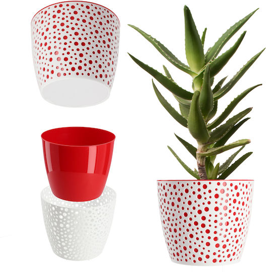 Kadax Plastic Flower Pot Red Kadax Plastic Flower Pot Red