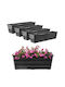 Kadax Satz 4 Kunststoff Blumenkasten Grau