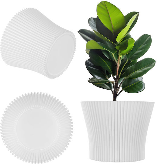 Kadax Γλάστρα Πλαστική White 17εκ.