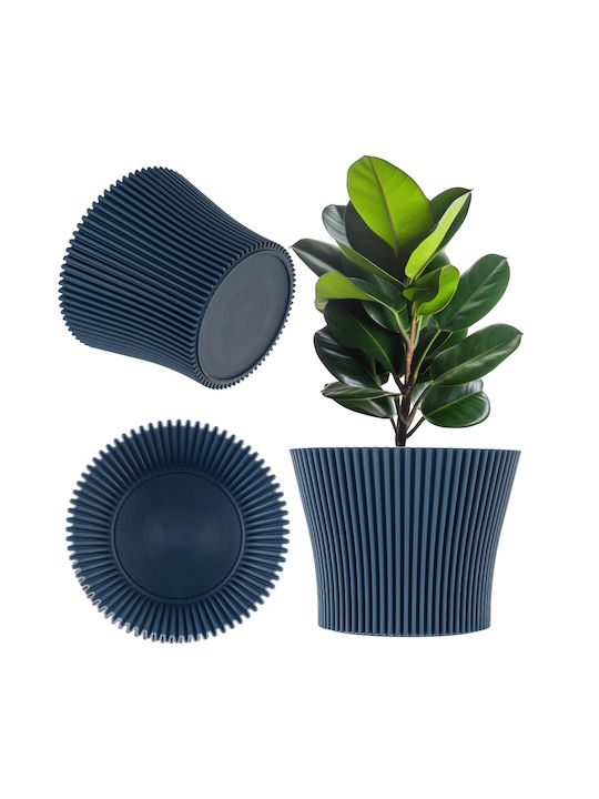 Kadax Пластмасова Саксия За Цветя Navy Blue 11см