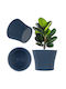 Kadax Plastic Flower Pot Navy Blue 11cm