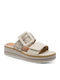 Anatomische Damenplattformen in Stil Pantoffeln Beige